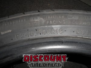 Used 245/40 19 GOODYEAR EAGLE RS A TIRE 40R R19  